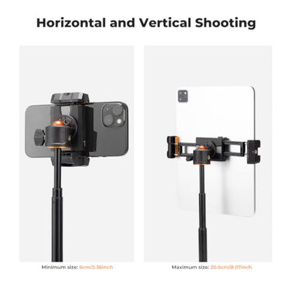 K&F CONCEPT Tablet and Cellphone Tripod Mount Adapter Holder - style: Adjustable Clamp