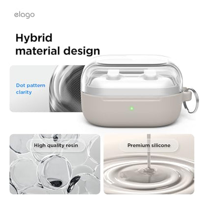 elago Duo Case for Galaxy Buds 4 Pro & Galaxy Buds 4 - color: Clear - Stone