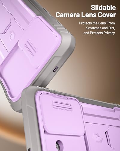 Poetic Revolution Case for Samsung Galaxy S26, [Slide Camera Cover], [20FT Mil-Grade Drop Tested], Full-Body Military Grade Rugged Dual-Layer Shockproof Cover with Kickstand, Purple - color: Purple, size: Galaxy S26