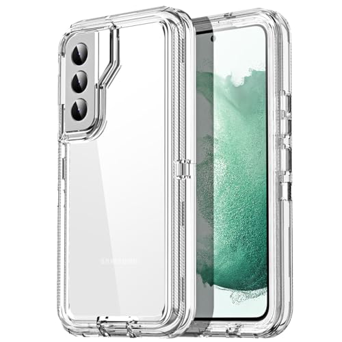 AICase for Samsung Galaxy S22 Plus Case Clear 3 in 1 Heavy Duty Drop Protection Full Body Rugged Shockproof/Dust Proof 3-Layer Military Protective Tough Durable Cover for Galaxy S22 Plus 6.6"_1 - color: Clear, size: Samsung Galaxy S22 Plus