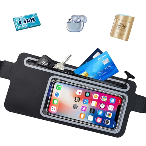 Black Fanny Pack for Women Waterproof Dry Bag for Paddle Boarding Men Kayak Snorkeling Swimming Boat Float Beach Travel,Water Proof Waist Bag Fit Phone iPhone Pro Max Running Belt Pouch Bags - style: 02-100% Waterproof With Clear Window