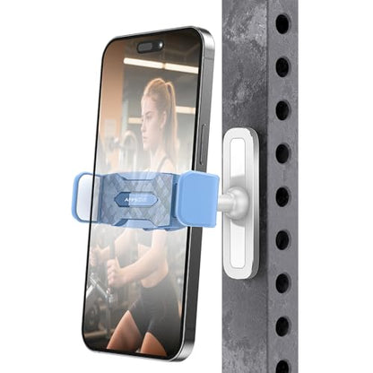 APPS2Car Gym Magnetic Phone Holder, 360 Adjustable, Compatible with 4.7-6.5" Smartphones, Alloy Base and Joint, Gym Accessories for Women, Blue - size: Blue - 1 Pack