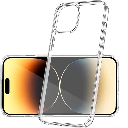 Clear Case for iPhone 16e/16/15/14/13/12/11 Pro Max Mini Plus Transparent Phone Case Thin Slim Crystal Clear Soft TPU Not Yellowing Shockproof Back Cover (for iPhone 13) - size: iPhone 13