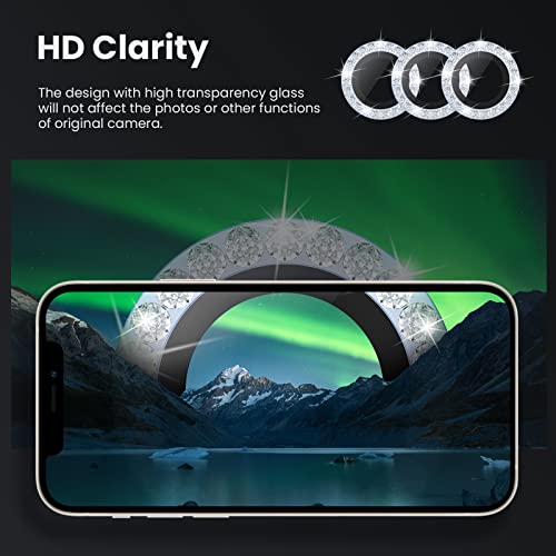 Tensea Bling Camera Lens Protector for iPhone 13 Pro/iPhone 13 Pro Max - color: Sierra Blue Diamond