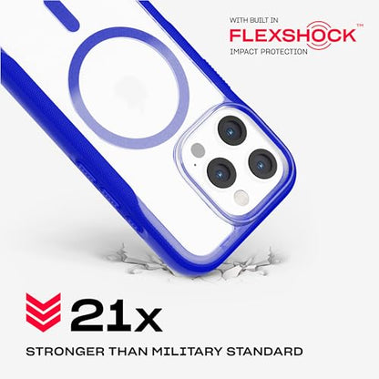 Tech21 EvoPro for iPhone 16 Pro Compatible with MagSafe - Impact Protection Case 21x Military Standard Tested - in Clear/Blue - color: Clear/Blue, size: iPhone 16 Pro