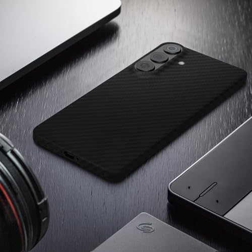 kalibri Aramid Fiber Case Compatible with Samsung Galaxy S26 Plus - Case Super Slim Strong Protective Phone Cover - Black Matte - size: Galaxy S26 Plus