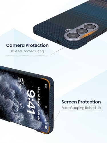 Magnetic Ultra Thin 600D Aramid Fiber Case for Samsung Galaxy S26 Plus | Woven Aramid Fiber, ultra-thin Caseless Feel, compatible with MagSafe,wireless charging friendly, slim fit,Sunrise Blue - color: Sunrise Blue