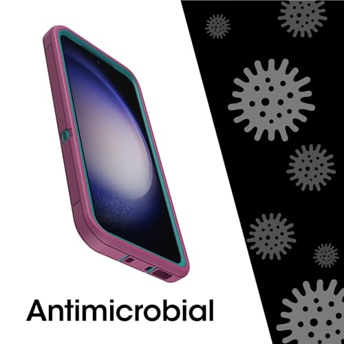 OtterBox Galaxy S23 (Only) - Defender Series Case - Canyon Sun (Pink), Rugged & Durable - with Port Protection - Includes Holster Clip Kickstand - Microbial Defense Protection - Non-Retail Packaging - color: Canyon Sun (Pink)