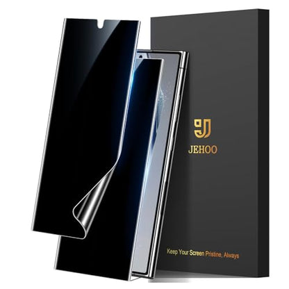 2 Packs for Samsung Galaxy S24 Ultra Privacy Screen Protector, Flexible TPU Support Fingerprint Unlock Soft Film 3D Curved Easy Installation Full Coverage - size: Galaxy S24 Ultra