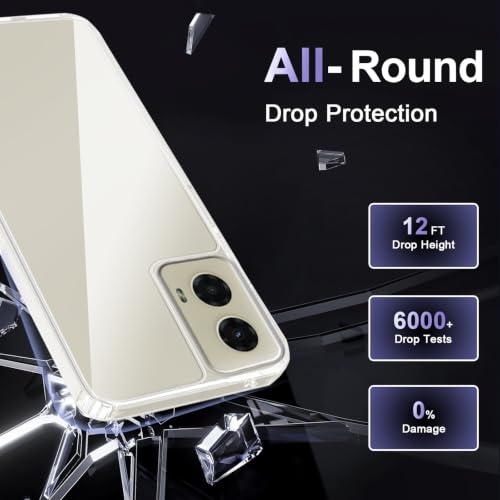 Case for Motorola Moto G Stylus 5G 2024, Military Grade Drop Protection Phone Case, Yellowing Resistant, Anti-Scratch Hard PC Back, Shockproof Hard Ultra-Thin Protective Cover, Clear - size: Motorola Moto G Stylus 5G (2024)