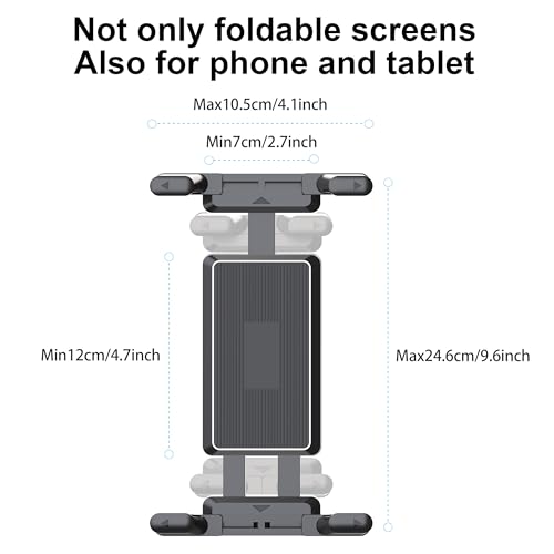 Universal Tablet Holder Mount for Treadmill, Exercise Bike, Stroller, Wheelchair, Golf Cart - 360° Rotatable Adjustable Clamp for 4.7" to 12.9" iPad, iPhone, Smartphones & Tablets