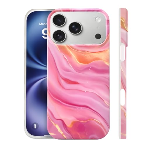 Case Compatible with iPhone 17 Pro Max, 2025 Anti-Yellow Ultra Transparent Soft TPU Phone Case, Shockproof Anti-Slip Slim Lightweight Full Coverage Protective (Marble Pattern 4) - color: Marble pattern 4