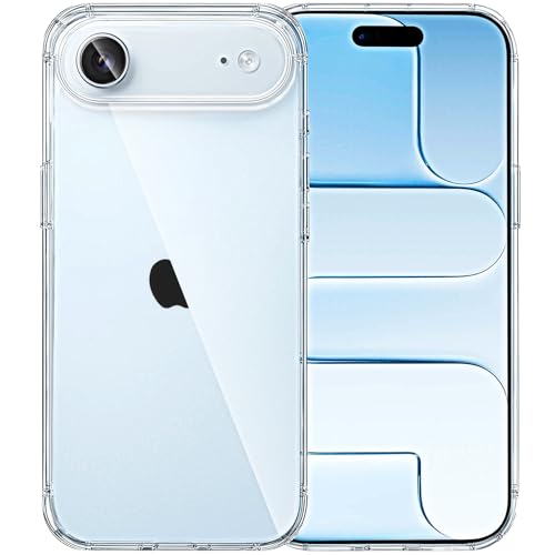 JJGoo Compatible with iPhone Air Case Clear, Soft Transparent TPU Bumper Cover, Slim Thin Shockproof Phone Case for iPhone Air, Clear - color: Clear, size: for iPhone Air