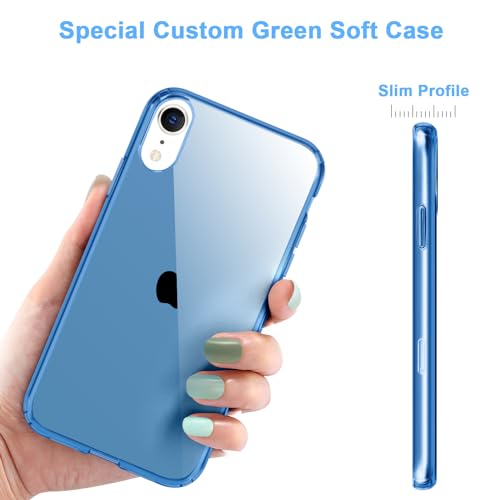 JJGoo Compatible with iPhone XR Case Clear Soft Transparent Shockproof Protective Slim Thin Bumper Phone Cover for XR, Navy Blue - color: Navy Blue