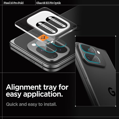 Spigen Glas.tR EZ FIT Optik Camera Lens Protector for Pixel 10 Pro Fold - size: Pixel 10 Pro Fold