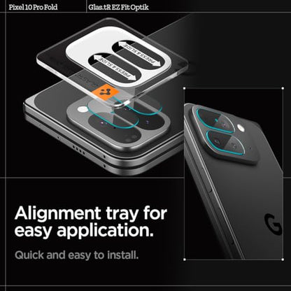 Spigen Glas.tR EZ FIT Optik Camera Lens Protector for Pixel 10 Pro Fold - size: Pixel 10 Pro Fold