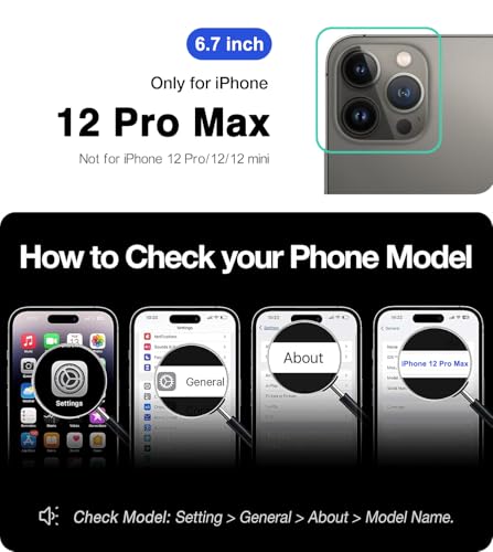 Magnetic for iPhone 12 Pro Max Wallet Case with Card Holder﻿ Black | Compatible with MagSafe, Shockproof Phone Cover with Detachable RFID Blocking Card Slot, Black - color: Black, size: iPhone 12 Pro Max
