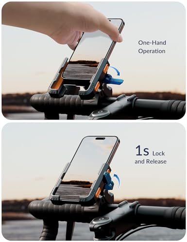 Grefay Bike Phone Mount for Electric, Mountain, Scooter, and Dirt Bikes - color: Orange