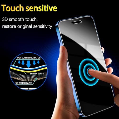 MAYtobe 2-Pack 360° Privacy Screen Protector for iPhone 17 Tempered Glass - size: iPhone 17(Black)