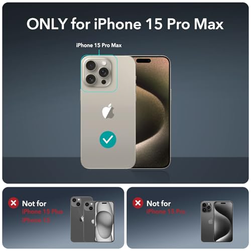 ESR for iPhone 15 Pro Max Case, Compatible with MagSafe, Full-Body Military-Grade Drop Proof Case with Built-in 9H+ Tempered Glass Screen Protector, Armor Series, Clear Pink | Compatible with MagSafe, with Camera Lens Protector, Military-Grade Drop Protec
