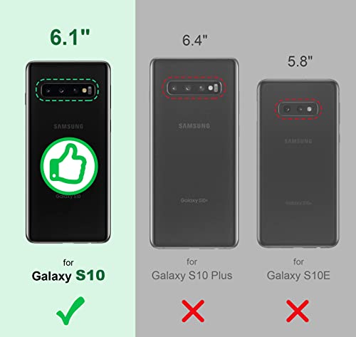 Shields Up for Samsung Galaxy S10 Case with Card Holder Stand, Clear - color: Clear, size: Galaxy S10