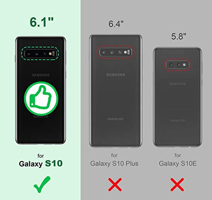 Shields Up for Samsung Galaxy S10 Case with Card Holder Stand, Clear - color: Clear, size: Galaxy S10