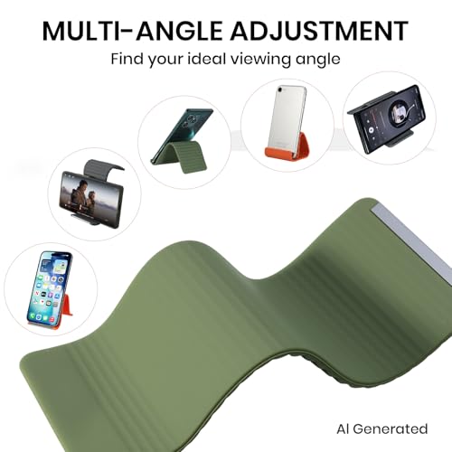 Flexible Silicone Phone Holder,Airplane Phone Holder (Orange) - color: Orange