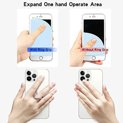 Bling Metal Cute Butterfly Cell Phone Ring Holder 360°Rotation Finger Stand Kickstand Universal Compatible with All Smartphone(Diamond White) - color: white diamond