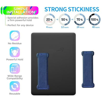 Hand Holder Strap for ipad, Tablet Hand Holder Strap, Universal Handle Grip for iPad Kindle, Mini Tablets and Cases (Navy Blue) - 2PC - color: 2Navy Blue