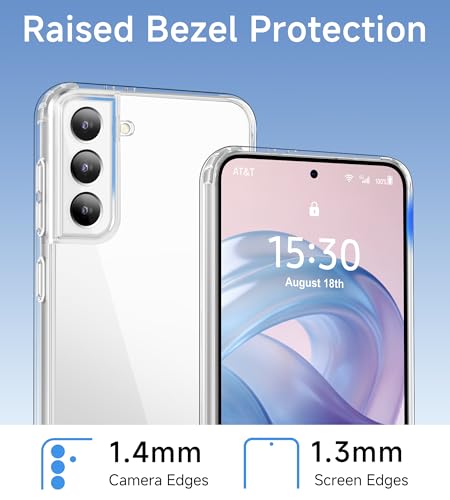 USLAI Case for Samsung Galaxy S21+ Plus, Anti-Yellowing, Crystal Clear Back, Shockproof & Military‑Grade Drop Protection - Transparent - color: Clear, size: Galaxy S21+ Plus