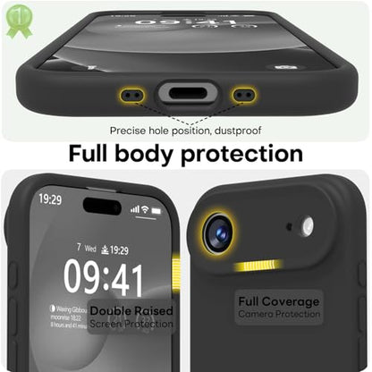 LOVE 3000 Magnetic for iPhone Air Case Premium Silicone, Black - color: Black, size: iPhone Air 6.5inch