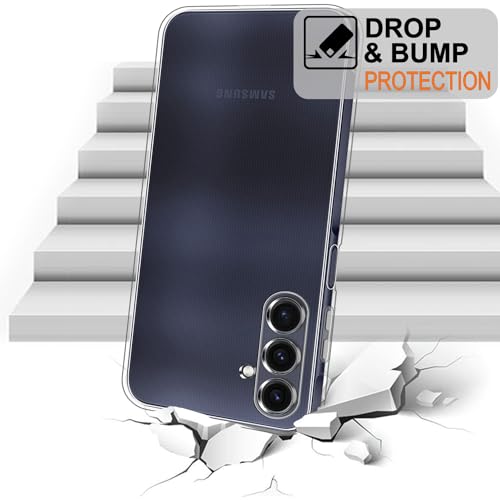 TENOC Phone Case for Samsung Galaxy A25 5G, Clear Case Shockproof Protective Bumper Slim Cover - color: Clear, size: A25
