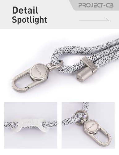 Cell Phone Lanyard 1,Phone Tether Tab 2,Crossbody Strap,Lanyards for Around the Neck,Adjustable Strap 80-160cm (FoggyBlack-S) - color: Foggyblack-s