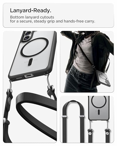 Spigen for Galaxy S26 Case, Ultra Hybrid MagFit [Anti-Yellowing] [Compatible with MagSafe] [Fast Wireless Charging] - Matte Black - color: Matte Black, size: Galaxy S26