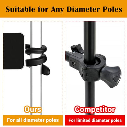 Sibba Stroller Phone Holder, Flexible Universal Cell Phone Mount with Adjustable Clamp for Treadmill Shopping Cart Bike Bedside, Hands-Free Stand 360 Rotation