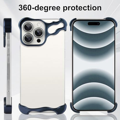 Frameless Phone Case Crafted for iPhone 16 Pro Blue - color: Aluminum Blue, size: iPhone 16 Pro