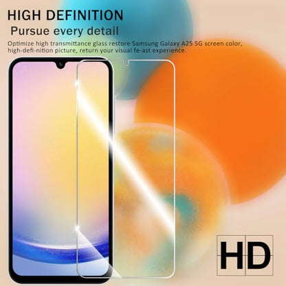Galaxy A25 HD Clear Tempered Glass Screen Protector + Camera Lens Protectors, [2+2 Pack] [3D Glass] [Anti-Glare] [Bubble-Free] Screen Protector Glass For Samsung Galaxy A25 - size: Galaxy A25