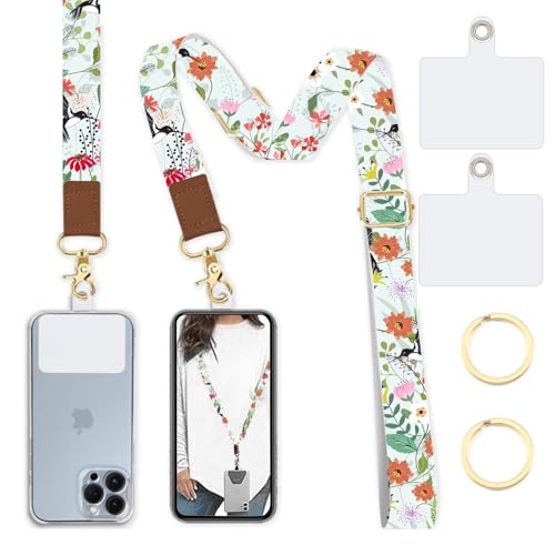 Phone Lanyard Wrist Strap Crossbody Adjustable, Cell Phone Lanyard for Around The Neck Shoulder Wristlet Strap - color: Humming Bird