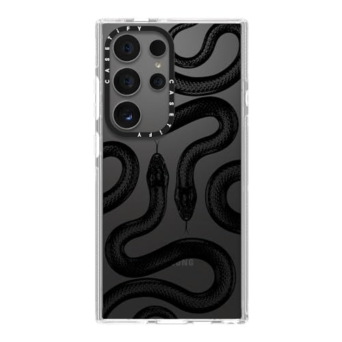 CASETiFY for Galaxy S24 Ultra Case - Impact Clear | Not Yellowing | 6.6 ft. Drop Protection | Black Kingsnake | Clear - color: Black Kingsnake, size: Galaxy S24 Ultra