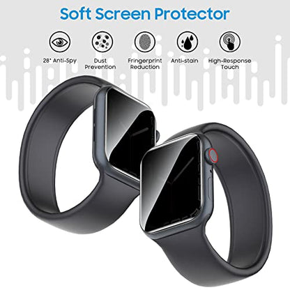 UniqueMe 8 Pack for Apple Watch Privacy Series 9/8/7 Screen Protector 41mm - size: 41mm