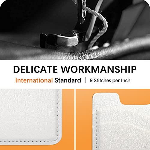 Phone Card Holder, Stretchy Credit Card Holder for Phone Case -2Pack White - color: White