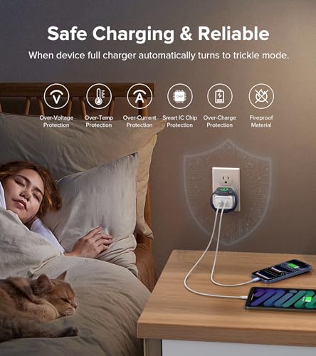 [3 in 1] USB C Charger Block for Apple Watch Charger Magnetic Fast Charging - color: White