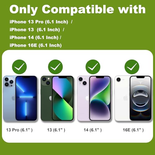2 Pack Matte Privacy Screen Protector for iPhone 13/13 Pro/14/16e 6.1",Anti-Glare Anti-Spy Scratch Resistant Tempered Glass Film,Smooth Responsive Touch Anti-Scratch Glass，Easy to Install - size: for iPhone 13 Pro / 13 / 14 / 16e