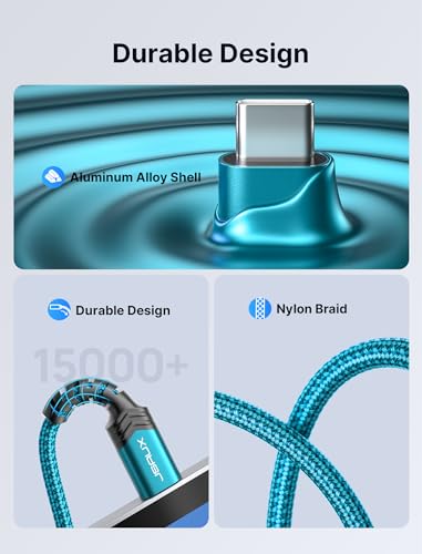 JSAUX USB C to 3.5mm AUX Audio Adapter for iPhone 17/15, Galaxy S24, Green - color: Green, size: 1 x 0.6ft