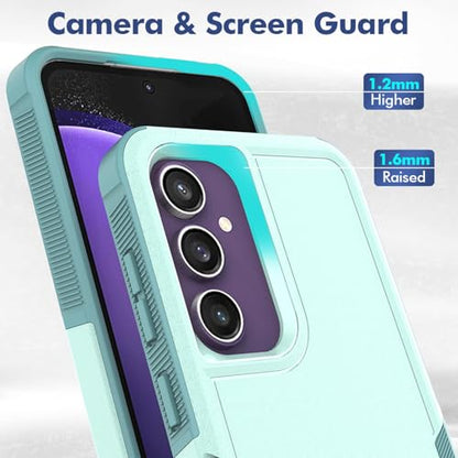 Dionsibei Designed for Samsung Galaxy A52 5G Case 2 in 1 Military Grade Drop Heavy Duty Rugged Shockproof Protective Cover Case for Galaxy A52 5G Phone Case (Mint) - color: Mint