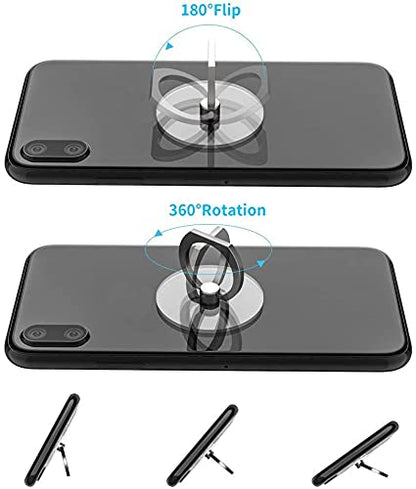 4Pack Cute Phone Ring Grip, Funny Donuts Popcorn Ice Cream Hamburg Chips Cake 360 Rotation Finger Ring Holder Mount Stand Kickstand (Ice Cream)