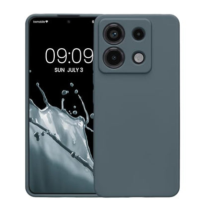 kwmobile Case Compatible with Xiaomi Redmi Note 13 Pro 5G / Poco X6 5G Case - Protective Slim TPU Phone Cover - Soft Matte Finish - Dark Slate - color: Dark Slate, size: Redmi Note 13 Pro 5G / Poco X6 5G