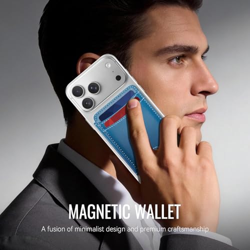 for Magsafe Wallet Magnetic RFID Blocking Card Holders, Blue - color: Blue