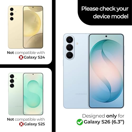 ArmorSuit 3 Pack for Samsung Galaxy S26 Screen Protector Tempered Glass (6.3-inch), Ultrasonic Fingerprint Compatible, Case Friendly, HD Clear, w/Alignment Tool - size: S26-Glass