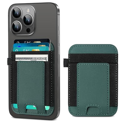 For Magsafe Wallet, 7 Card Holder, RFID Blocking, Strongest Magnet | Magnetic Wallet for iPhone 17/16/15/14/13/12 Series, for Magsafe Card Holder with 2 Card Slots, Vegan Leather, Green - color: Green